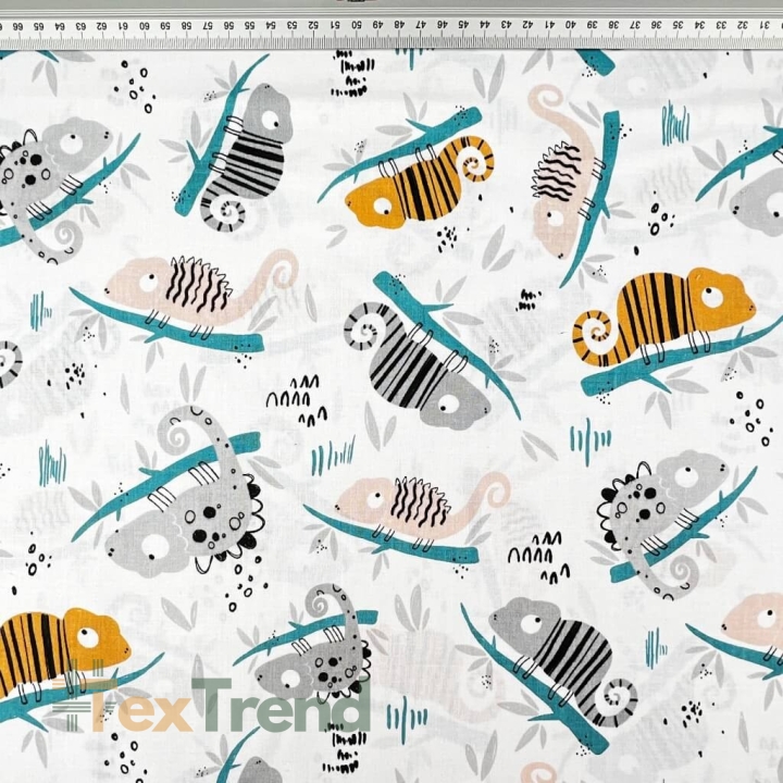 Baumwolle 100% Chamäleons orange-aprikose  