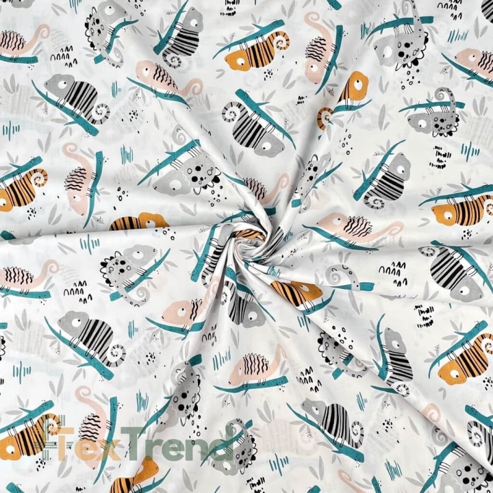 Baumwolle 100% Chamäleons orange-aprikose  