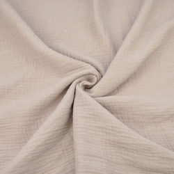 Musselin Double Gauze beige-rosa (Kakao)  