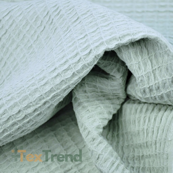 Waffelstoff - Salbei  