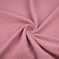 Musselin Double Gauze rosa (Retro rosa)  