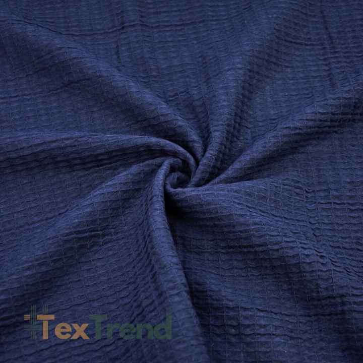 Waffelstoff - Marine  