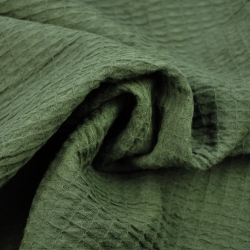 Waffelstoff - Flaschengrün  