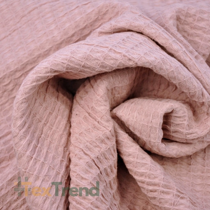 Waffelstoff - Altrosa  