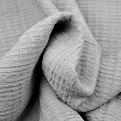 Waffelstoff - Hellgrau  