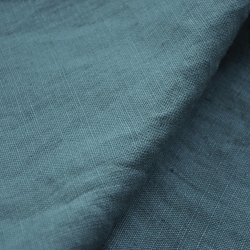 Leinen Vorhangstoff - 340g - 140cm - dunkelmeergrün  