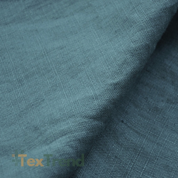 Leinen Vorhangstoff - 340g - 140cm - dunkelmeergrün  