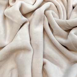 Baumwollvelours - hellbeige (Beige)  