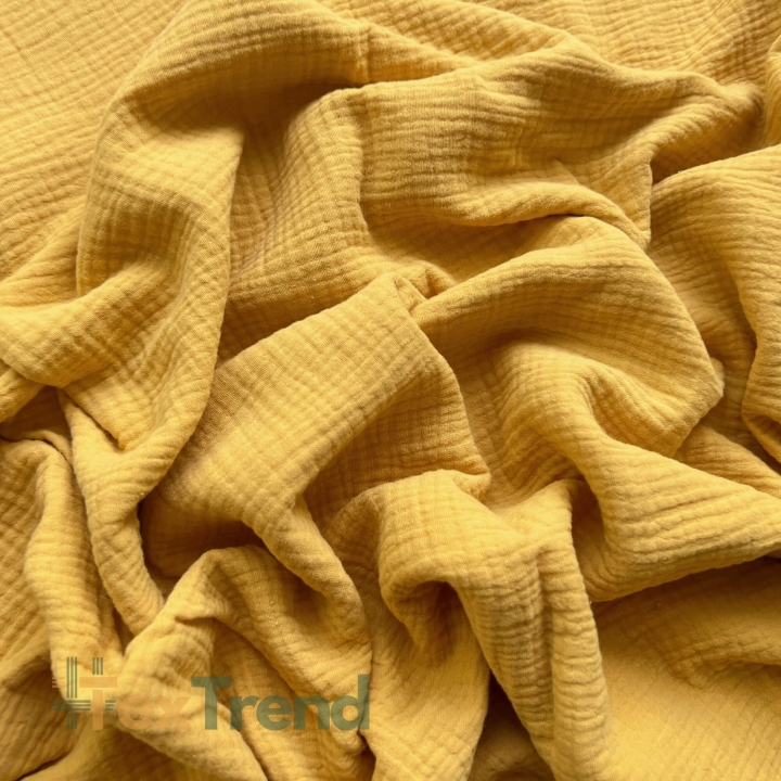 Musselin double gauze senf (Mustard)  