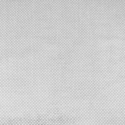 100% Baumwolle mit weißen Punkten auf grauem Hintergrund  