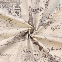 Baumwolle 100% Paris vintage beige  