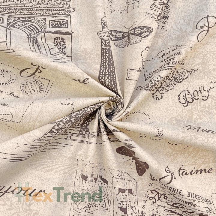 Baumwolle 100% Paris vintage beige  