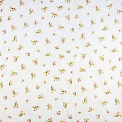 Baumwolle 100% Mini-Rosenstrauß auf weißem Hintergrund  