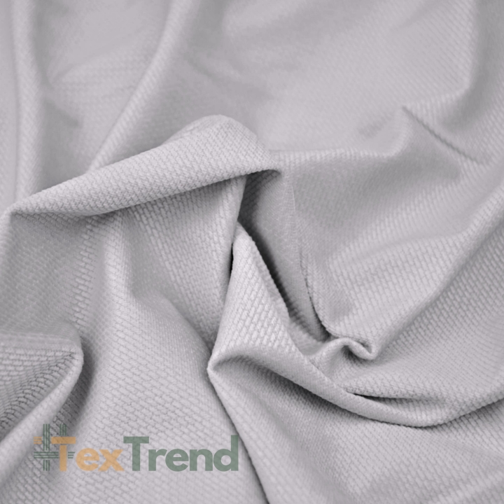 Velours glatt hellgrau (Gray)  