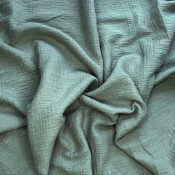 Musselin double gauze dunkles Salbei (Laurel)  
