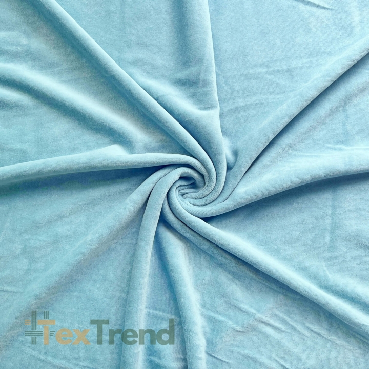 Baumwollvelours - aquamarin (Aqua)  
