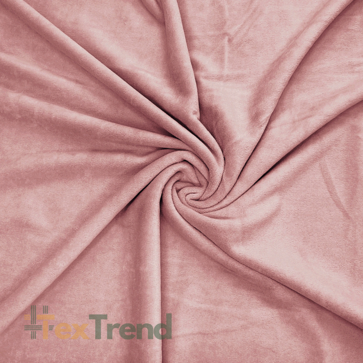 Baumwolle Velours - schmutziges Rosa (Retro Pink)  