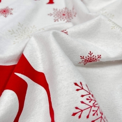 Flanell nicht gekratzt Weihnachtsmuster Rentiere mit grün-rotem Karomuster  