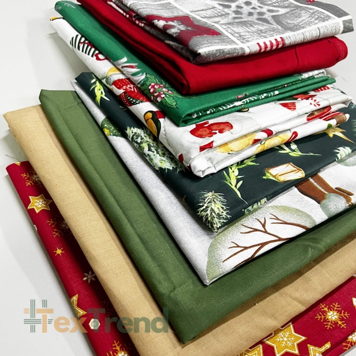 Baumwollstoffreste MIX Weihnachten, Reste - 1kg  