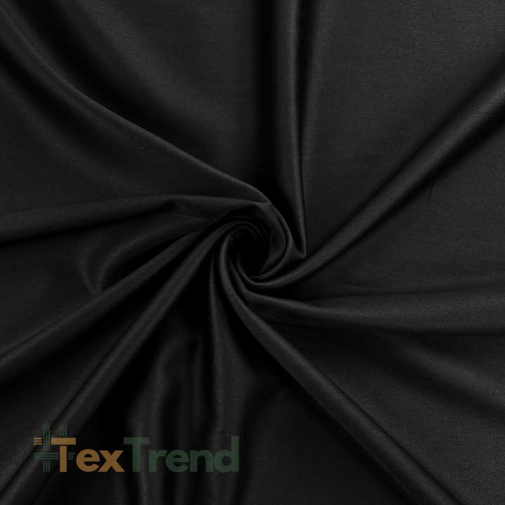 Premium-Satin schwarz 225cm (sanforisiert)  
