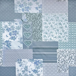 Baumwolle 100% Patchwork salbeigrün grau  