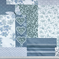 Baumwolle 100% Patchwork salbeigrün grau  