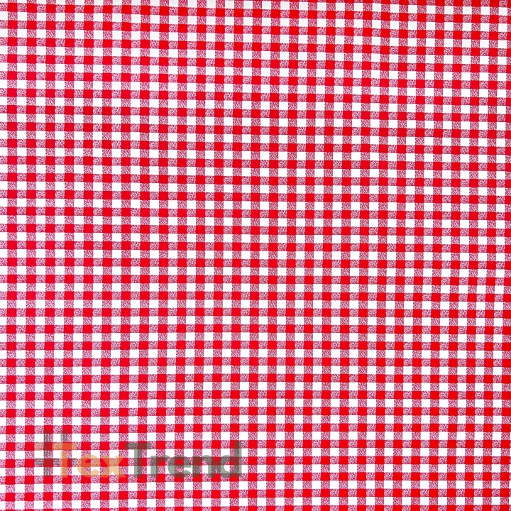 Baumwolle 100% Vichy-Karo rot-weiß  