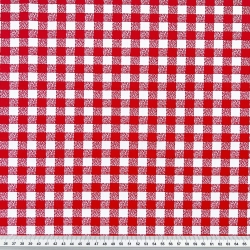 Baumwolle 100% Vichy-Karo rot-weiß  