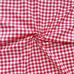 Baumwolle 100% Vichy-Karo rot-weiß  