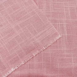 Dekorations- und Tischdeckenstoff rosa - Leinenmuster  