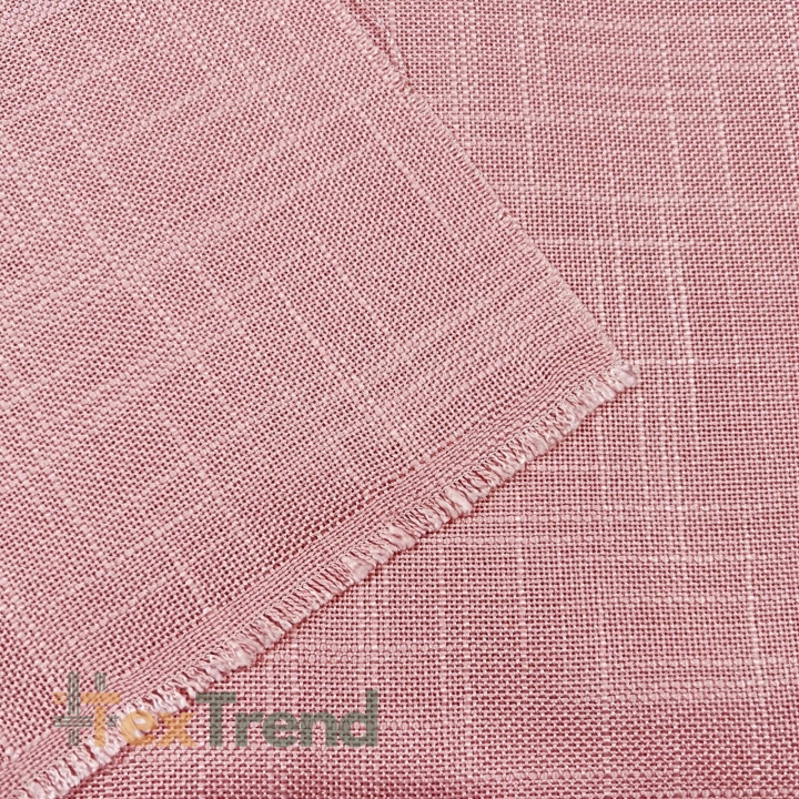Dekorations- und Tischdeckenstoff rosa - Leinenmuster  