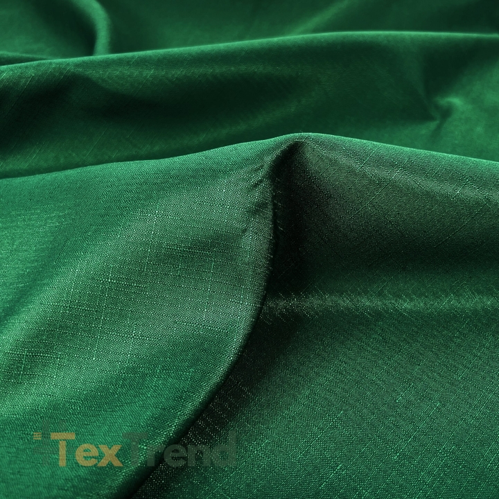 Tischdeckenstoff fleckenabweisend grün - Leinenmuster  