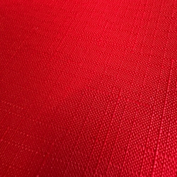 Tischdeckenstoff fleckenabweisend rot - Leinenmuster  