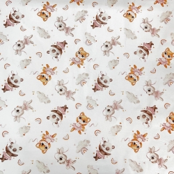 Baumwolle 100% Balletttiere auf weißem Hintergrund  