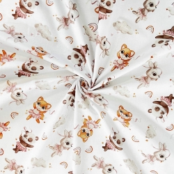 Baumwolle 100% Balletttiere auf weißem Hintergrund  