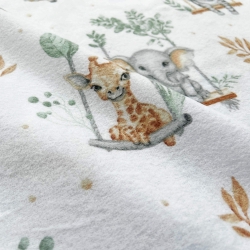 Flanell afrikanische Tiere auf Schaukeln  