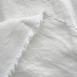 Leinen Vorhangstoff - 360g - 143cm - optisches Weiß  