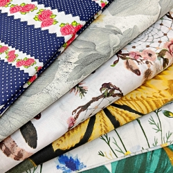 Baumwollstoffe 220cm, MIX Reste, Endstücke - 1kg  