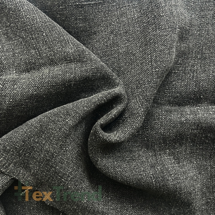 Leinen Dekostoff - 580g - 140cm - graphitfarben  