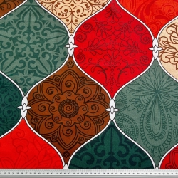 Baumwolle 100% marokkanisches Muster bunte Punkte  