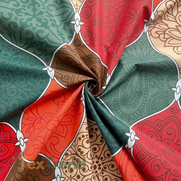 Baumwolle 100% marokkanisches Muster bunte Punkte  