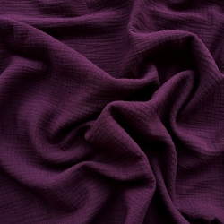 Bordeaux Doppel-Gaze Musselin  