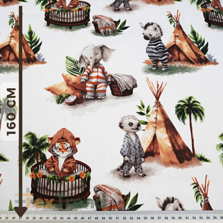 Baumwolle 100% afrikanische Tiere in Pyjamas