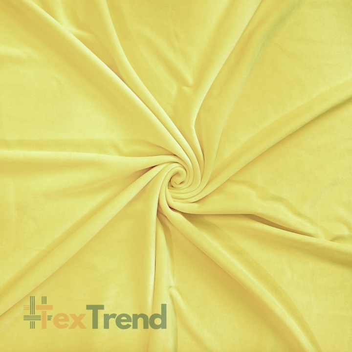 Baumwollvelours - hellgelb  