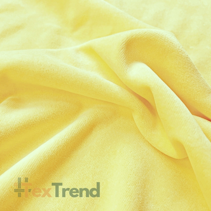 Baumwollvelours - hellgelb  