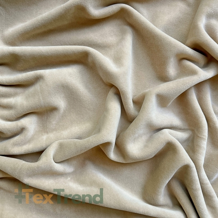 Baumwollvelours - beige  