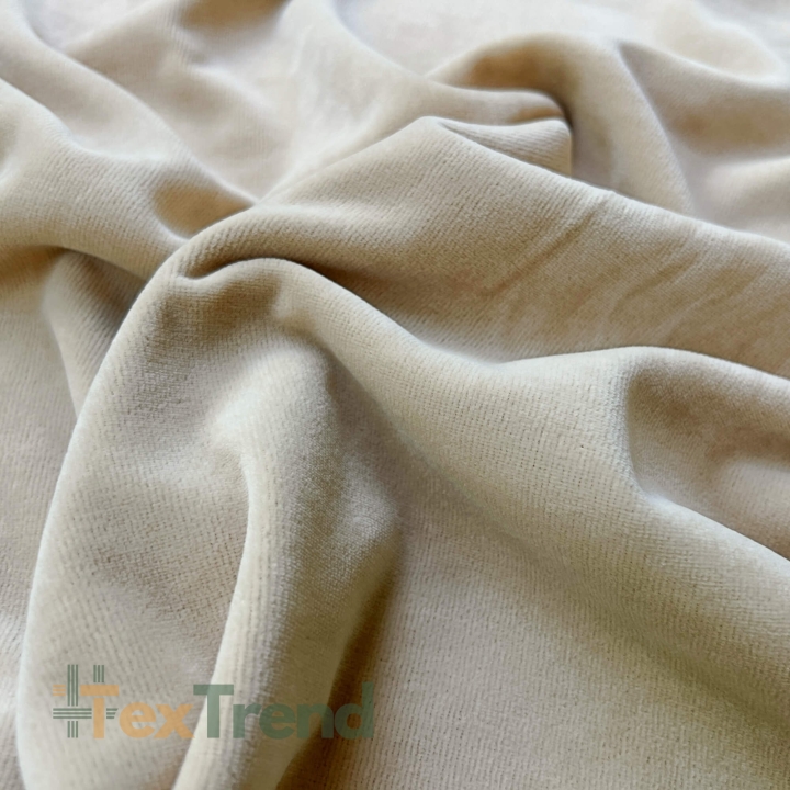 Baumwollvelours - beige  