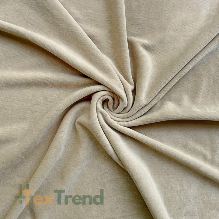 Baumwollvelours - beige  