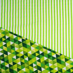 Baumwolle 100% Streifen grün und weiß  