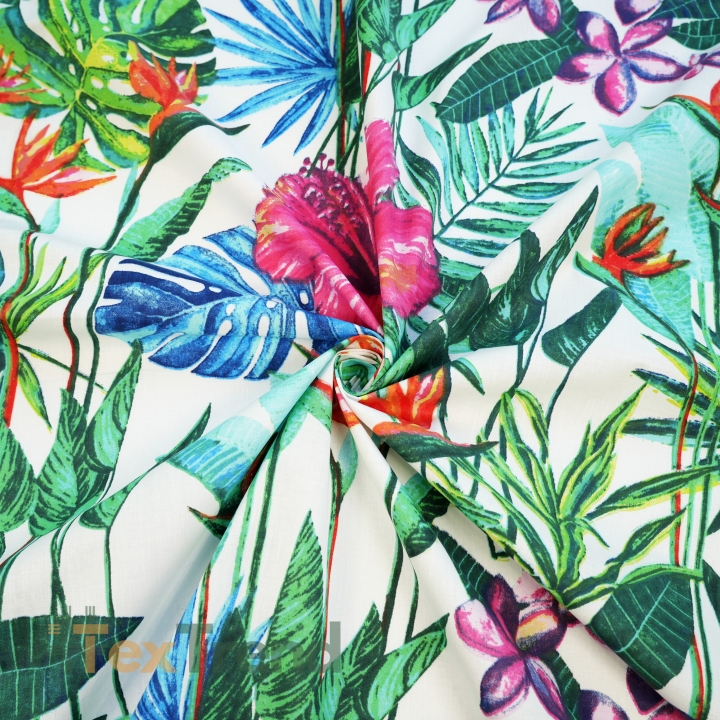 Baumwolle 100% große amaranthfarbene Hibiskusblüten  